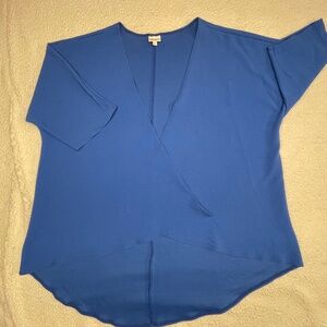 Women’s Cross Front Top, Brand: LuLaRoe, Size: Large,  Color:Blue